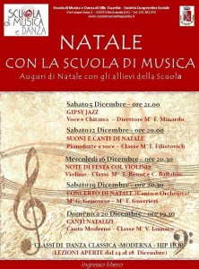 scuola di musica calendario natale