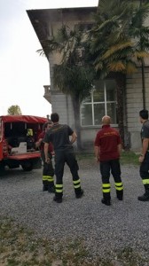 pompieri in villa balestrini