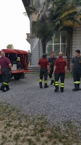 pompieri in villa balestrini