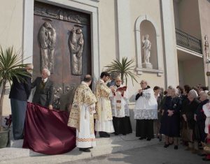 Inaugurazione portale SS Cosma e Damiano parrocchia di Civello